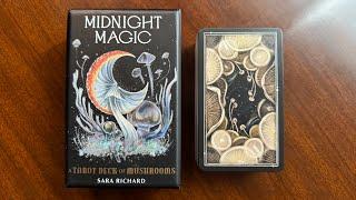 Honest Tarot Deck Review: Midnight Magic - A Tarot Deck of Mushrooms by Sara Richard