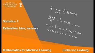 (S) Statistics 1: Estimation, bias, variance