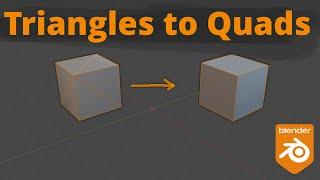 blender 3.4 - Convert Triangles Into Quads