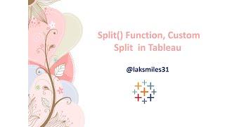 Split(), Custom Split Function in #tableau | Tableau #tutorial  Advanced