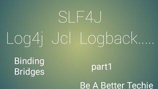 slf4j -logj4,jcl...Bindings and Bridges