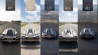 Koenigsegg One Top Speed Compilation 550 Km/H || Forza Horizon 5 || Top Speed Videos ||