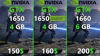 GTX 1650 vs GTX 1650 Super vs GTX 1660 - Test in10 Games 1080p