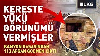 Ağrı'da Kereste Yüklü Görünümlü Kamyondan 113 Kaçak Göçmen Çıktı