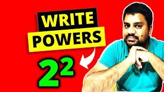 How To WRITE POWERS In Google Docs - [ Exponent or Superscript]