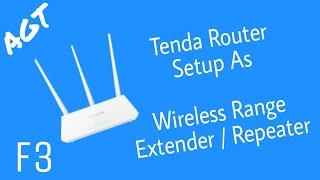 Tenda Router F3 Setup as Wireless Range Extender / Repeater (WISP)