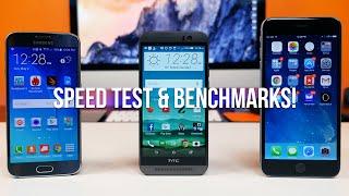 Galaxy S6 vs HTC One M9 vs iPhone 6 Plus Speed Test & Benchmarks