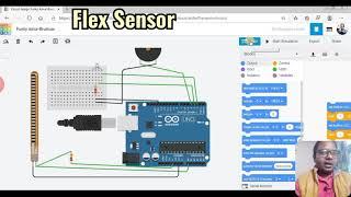 Flex Sensor with Arduino on TinkerCad