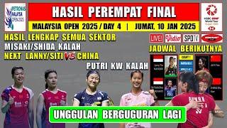 UNGGULAN KALAH ~ Hasil Lengkap 8 Besar Malaysia Open 2025 Hari Ini Sesi Pertama - Putri KW Kalah