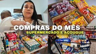 COMPRAS DO MÊS NO SUPERMERCADO!  PARA 6 PESSOAS, QUANTO GASTAMOS?