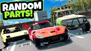 RANDOM PARTS Cars VS SPEED BUMPS Creates Big Crashes in BeamNG Drive Mods!