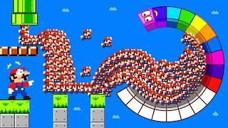 Mario vs 999 Tiny Mario's March Madness ESCAPE Snake Calamity #2 | Numbers Snake's Revenge Maze