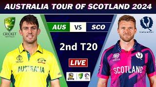 AUSTRALIA vs SCOTLAND 2nd T20 MATCH LIVE SCORES | AUS vs SCO LIVE COMMENTARY | AUS 4 OVERS