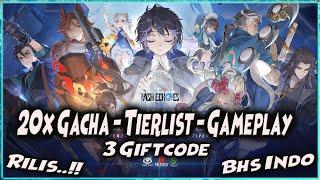 RILIS!! 20x GACHA - TIERLIST - 3 GIFTCODE - GAMEPLAY  ASH ECHOES SEA (Bhs Indo)