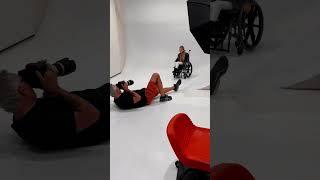 Model in a wheelchair #wheelchair #model #photoshoot #shorts