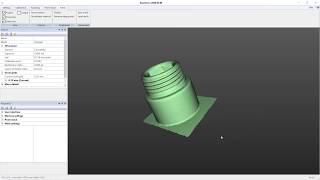3D scanning of 3-4" screw thread with Scanform 3D scanner