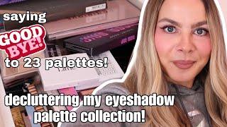 EYESHADOW PALETTE COLLECTION & DECLUTTER! 51 Palettes!!