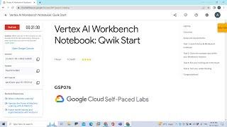 Vertex AI Workbench Notebook: Qwik Start #googlecloudplatform #gcp #qwiklabs