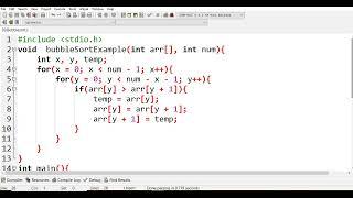 39.C program to perform bubble sort | C Programming Lab | PPS Lab