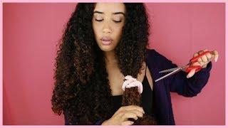 How I Cut / Trim My Curly Hair | LexiMarcellaa