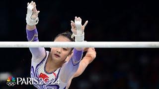 Qiu Qiyuan delivers BIG-TIME bar routine to take silver for China | Paris Olympics | NBC Sports