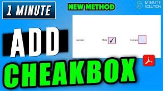How to add a checkbox in pdf 2024 | Adobe acrobat tutorial
