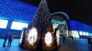 Kiev in Christmas December 2021| Evening City Walk in Kyiv, Ukraine |