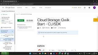 Module : 2 Lab : 2 Cloud Storage Qwik Start CLI/SDK