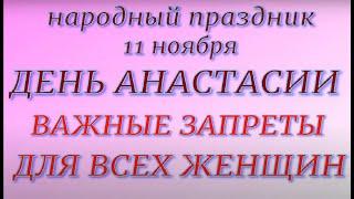 11 ноября праздник День Анастасии. Народные приметы и традиции. Запреты дня.