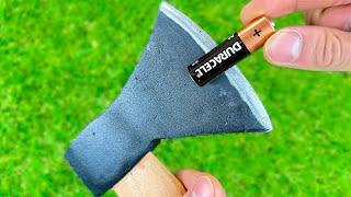 Easy Way to Sharpen Axe Like a Razor! Idea Surprised the Experienced Woodcutter!