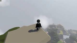 Climbing to the top of the statue at the Aztec level - Human Fall Flat