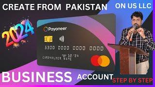 Payoneer business account on LLC from Pakistan