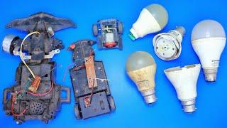 Awesome uses of old remote control car with old led bulb | Mobile charger | flashlight