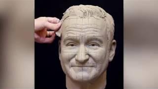 Sculpting Robin Williams in Water-based Clay - Amelia Rowcroft