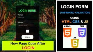 How to make Login form with password validation using HTML CSS & JS | Step-By-Step Tutorial | PraRoz