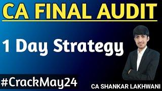 Must Do Topics to crack Audit I CA Final Audit May 2024 Strategy I CA SHANKAR LAKHWANI