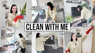 a chill & chatty CLEAN WITH ME 🫧  creative burnout, university & future goals