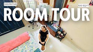 100Sq Ft REALISTIC Tiny ROOM TOUR in Bangalore | Digipriths HOME