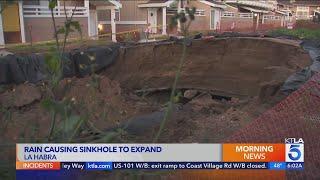 La Habra condo residents battle city over 2 sinkholes in their front yards