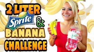 2 LITER SPRITE AND BANANA NO BURP SODA CHUG | GIRL DRINKING CHALLENGE | MIKI SUDO VS NICK WEHRY