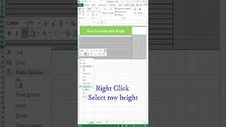 Excel- Row Height | Technical Ustad