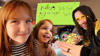 SNEAKY KiDS vs NiNJA DAD!!  Adley is making our Digital Garage Sale for you & SSG helps Utah Esports