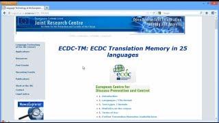 ECDC translation memory in 25 languages