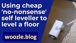 Levelling a concrete floor using cheap no-nonsense self levelling compound from screwfix