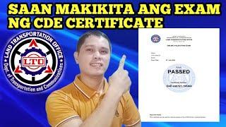 SAAN MAKIKITA ANG EXAM NG CDE CERTIFICATE