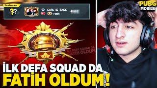 İLK DEFA SQUAD DA FATİH OLDUM!  ( SIRALAMAYA GİRDİM ?? ) - PUBG Mobile