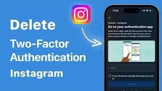 How To Delete Two-Factor Authentication for Instagram 2023