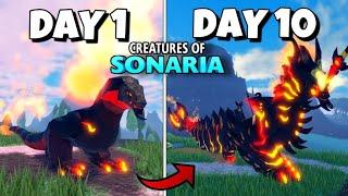I Survived 10 DAYS as a VOLCANIC BEAST in Creatures of Sonaria