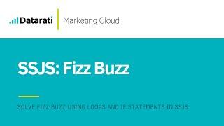 Solving the Fizz Buzz challenge using SSJS in Salesforce Marketing Cloud