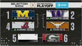  The College Football Playoff Teams REVEALED  | CFP Selection Show